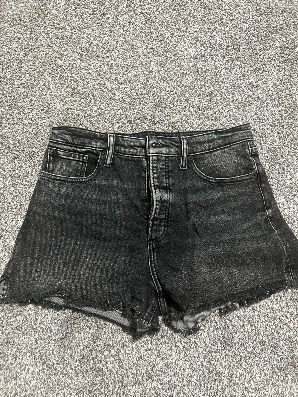 Lucky Brand Distressed Black Denim Cutoff Shorts